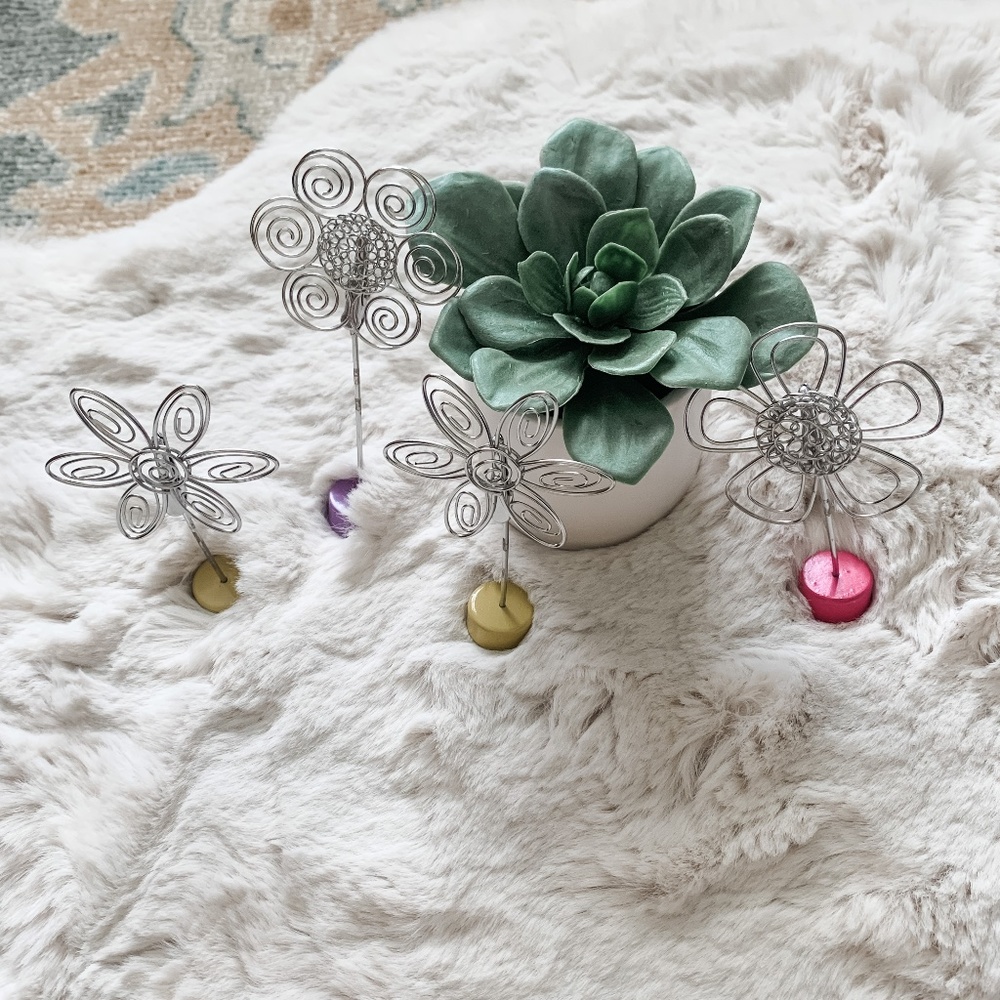 Flower Photo Clip Holders- Set of 4